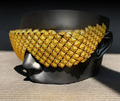 Cyber Studded Shield Sunglasses (gold-diamonds)