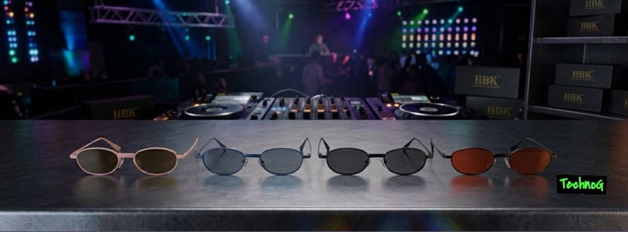 HBK New Retro Polarized Sunglasses Rave&Techno Eyeglasses