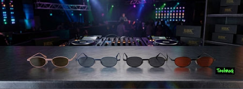 HBK New Retro Polarized Sunglasses Rave&Techno Eyeglasses